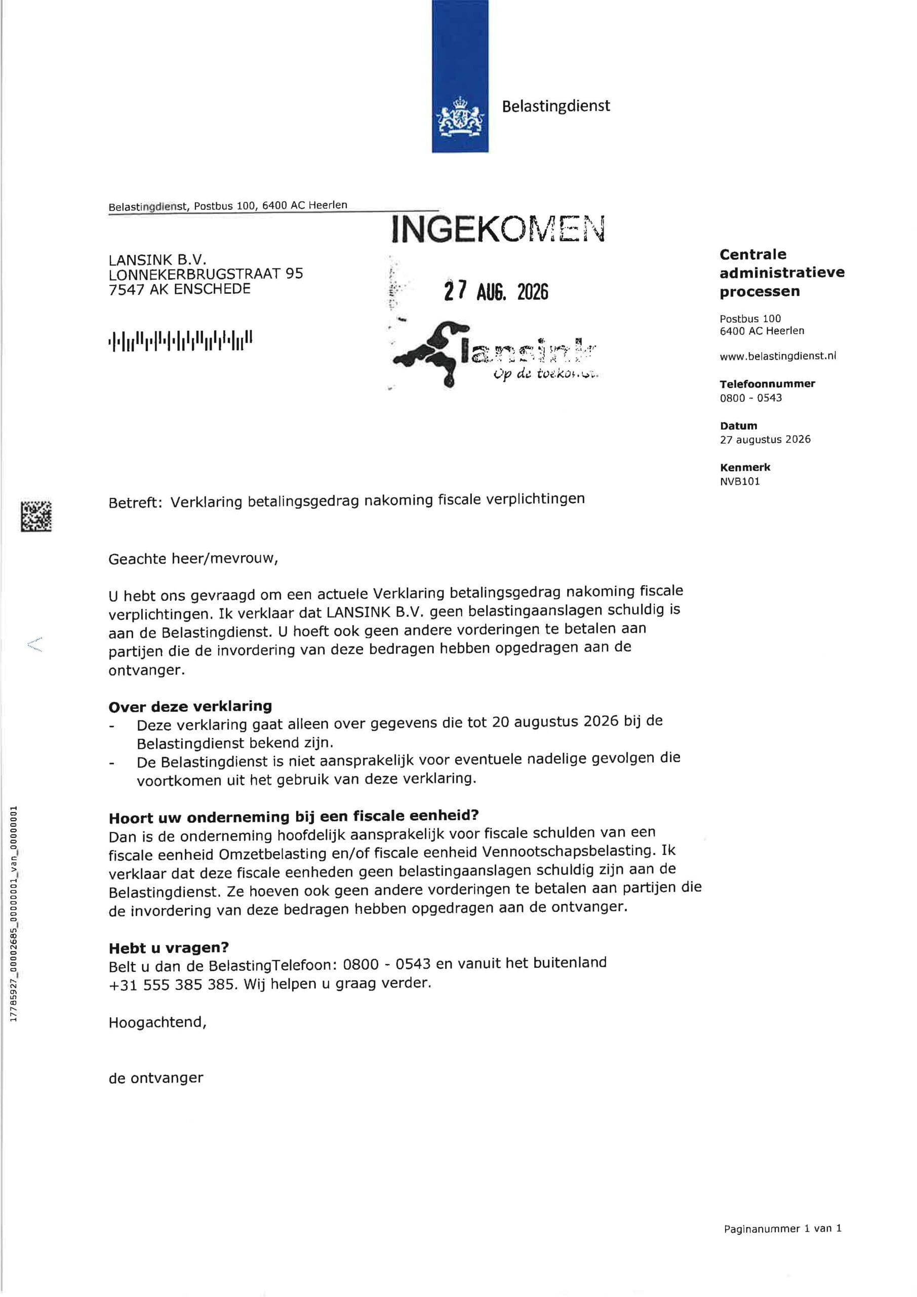 2026-08-27 verklaring betalingsgedrag nakoming fiscale verplichtingen